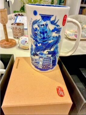 Starbucks China Blue Dragon Porcelain Mug